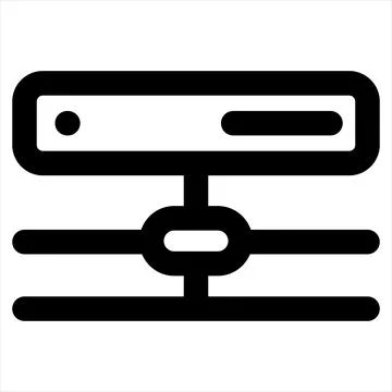 Database line icon vector illustration isolated on white background Stock Illustration