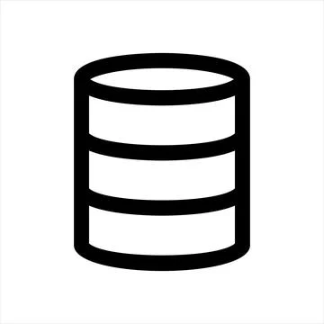 Database line icon vector illustration isolated on white background Stock Illustration