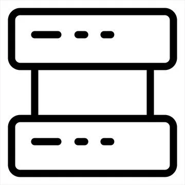 Database line icon vector illustration isolated on white background Stock Illustration