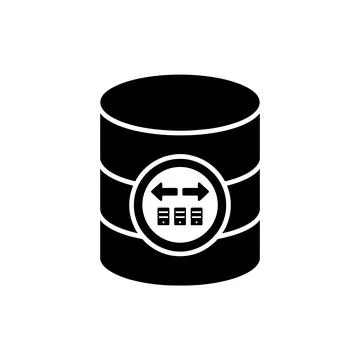 Database Load Balancer Black Filled Style Icon Stock Illustration