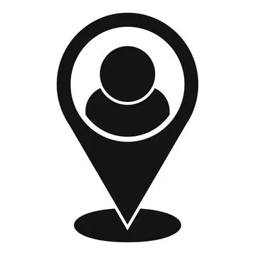 Database location icon simple vector. Crm data Stock Illustration