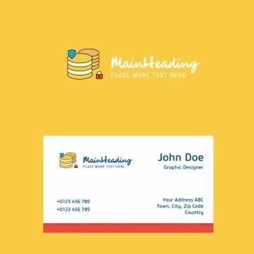 Database logo Design with business card template. Elegant corporate identity. Stock Illustration