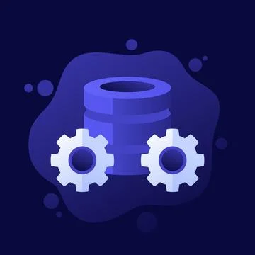 Database maintenance icon, vector design Stock Illustration