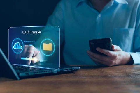 Database management cloud computing and data center security file document .. Foto stock