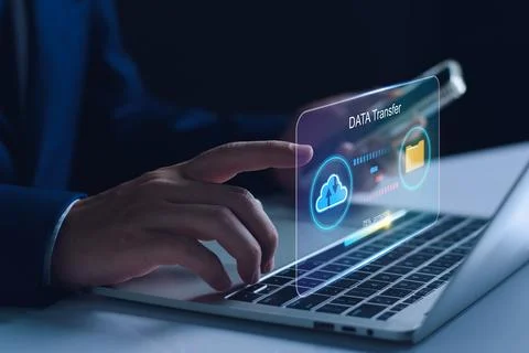 Database management cloud computing and data center security file document tr Stock Photos