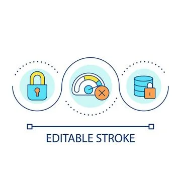 Database management loop concept icon 库存插图