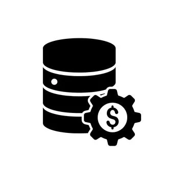 Database Management Process and Gear Icon Stockillustratie