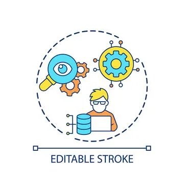 Database master concept icon 스톡 일러스트