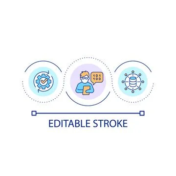 Database master loop concept icon 스톡 일러스트