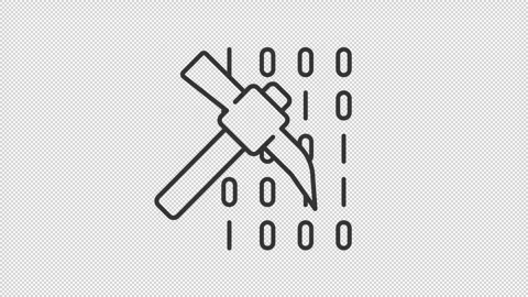 Database mining animation set Video stock 289625751