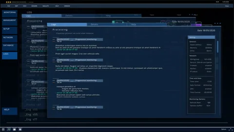 Database Monitoring Software Interface Stock Footage 137107381