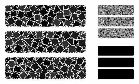 Database Mosaic Icon of Bumpy Elements Stock Illustration