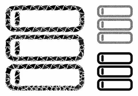 Database Mosaic Icon of Bumpy Parts Stock Illustration