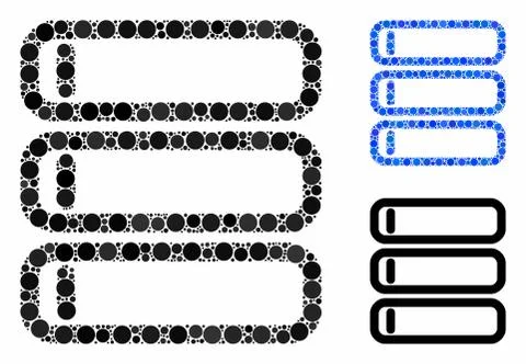 Database Mosaic Icon of Circles Stock Illustration