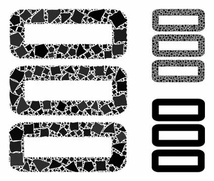 Database Mosaic Icon of Raggy Pieces Stock Illustration