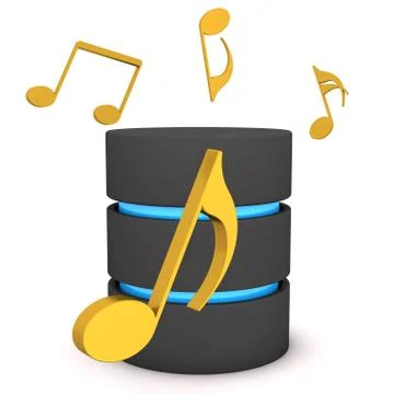 Database music notes Stock Illustration