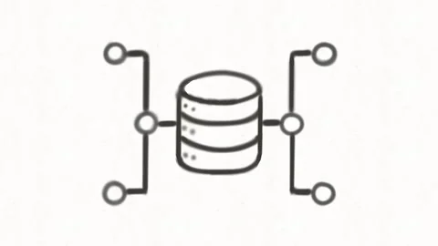 Database Network Connection Animation Stock Footage 341802271