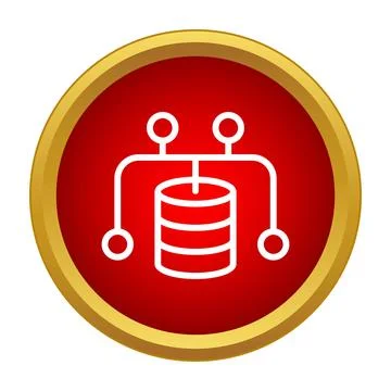 Database network connection icon representing digital data infrastructure 스톡 일러스트