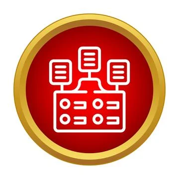 Database network icon showing connected data organization 스톡 일러스트