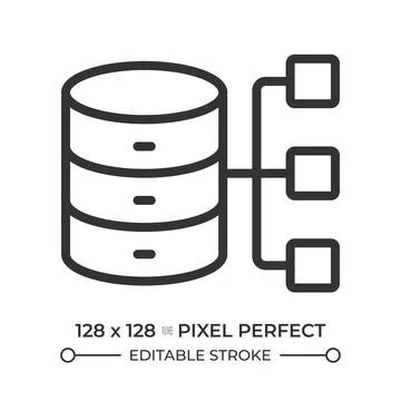 Database network line icon 스톡 일러스트