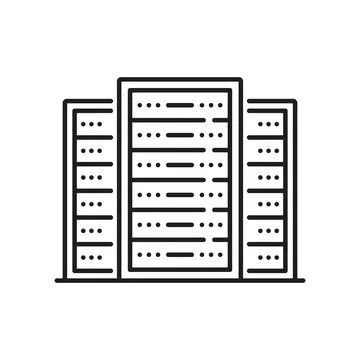 Database, network server and cloud storage icon Stock Illustration