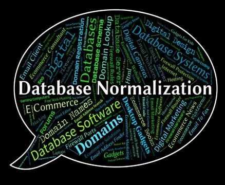Database Normalization Represents Computing Standardise And Norm Stock Illustration