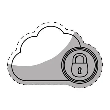 Database optimization and tuning lock image Stock Illustration