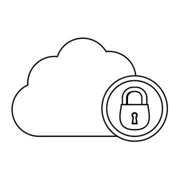 Database optimization and tuning lock image Stock Illustration