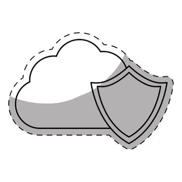 Database optimization and tuning shield image Stock Illustration