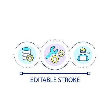Database optimization loop concept icon イラスト素材