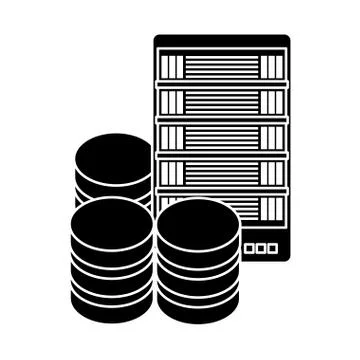 Database optimization server banner icon Illustrazione stock