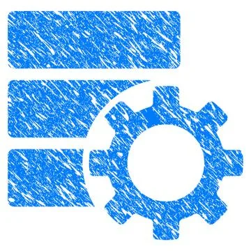 Database Options Gear Grunge Icon Illustrazione stock