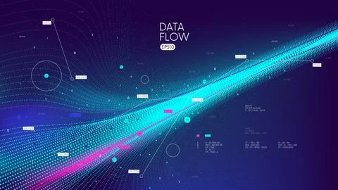 Database organization visualization analytics and statistics of digital inf.. Illustrazione stock