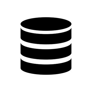 Database outline icon. Symbol, logo illustration for mobile concept and web Stock Illustration