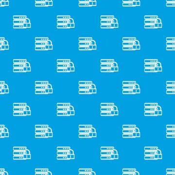 Database with padlock pattern seamless blue Stock Illustration