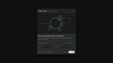 Database Partitioning Infographic Cloud Computing Scaling Ratio Dark UI Tech Stock Footage 348344872