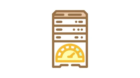 Database performance color icon animation Stock Footage 327266464