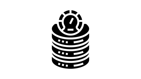 Database performance glyph icon animation Stock Footage 326153109
