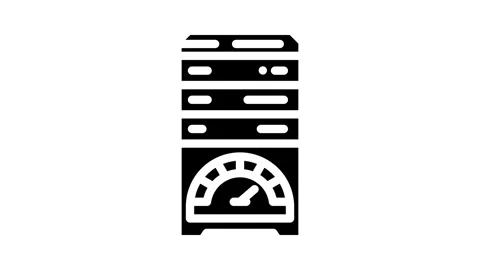 Database performance glyph icon animation Stock Footage 326742614