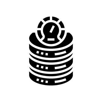 Database performance glyph icon vector illustration 스톡 일러스트