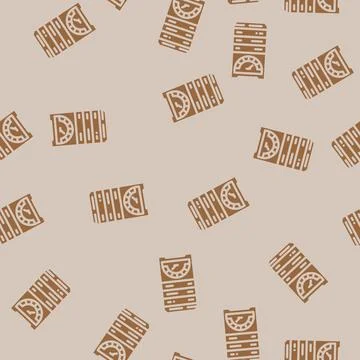 Database performance glyph vector seamless pattern Stock Illustration