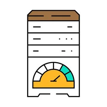 Database performance icon color illustration Stock Illustration