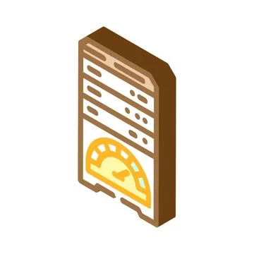 Database performance isometric icon vector illustration Stock Illustration