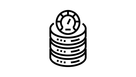 Database performance line icon animation Stock Footage 326132249