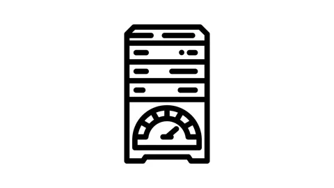 Database performance line icon animation Stock Footage 326759762