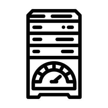 Database performance line icon vector illustration 스톡 일러스트
