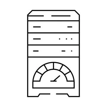 Database performance line icon vector illustration Stock Illustration