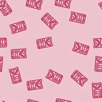 Database performance line vector seamless pattern 스톡 일러스트