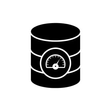 Database Performance Meter Black Filled Style Icon Stock Illustration