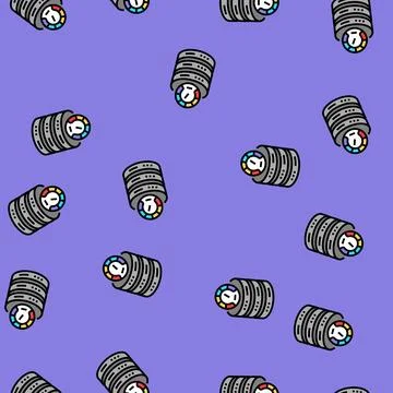 Database performance vector seamless pattern Illustrazione stock